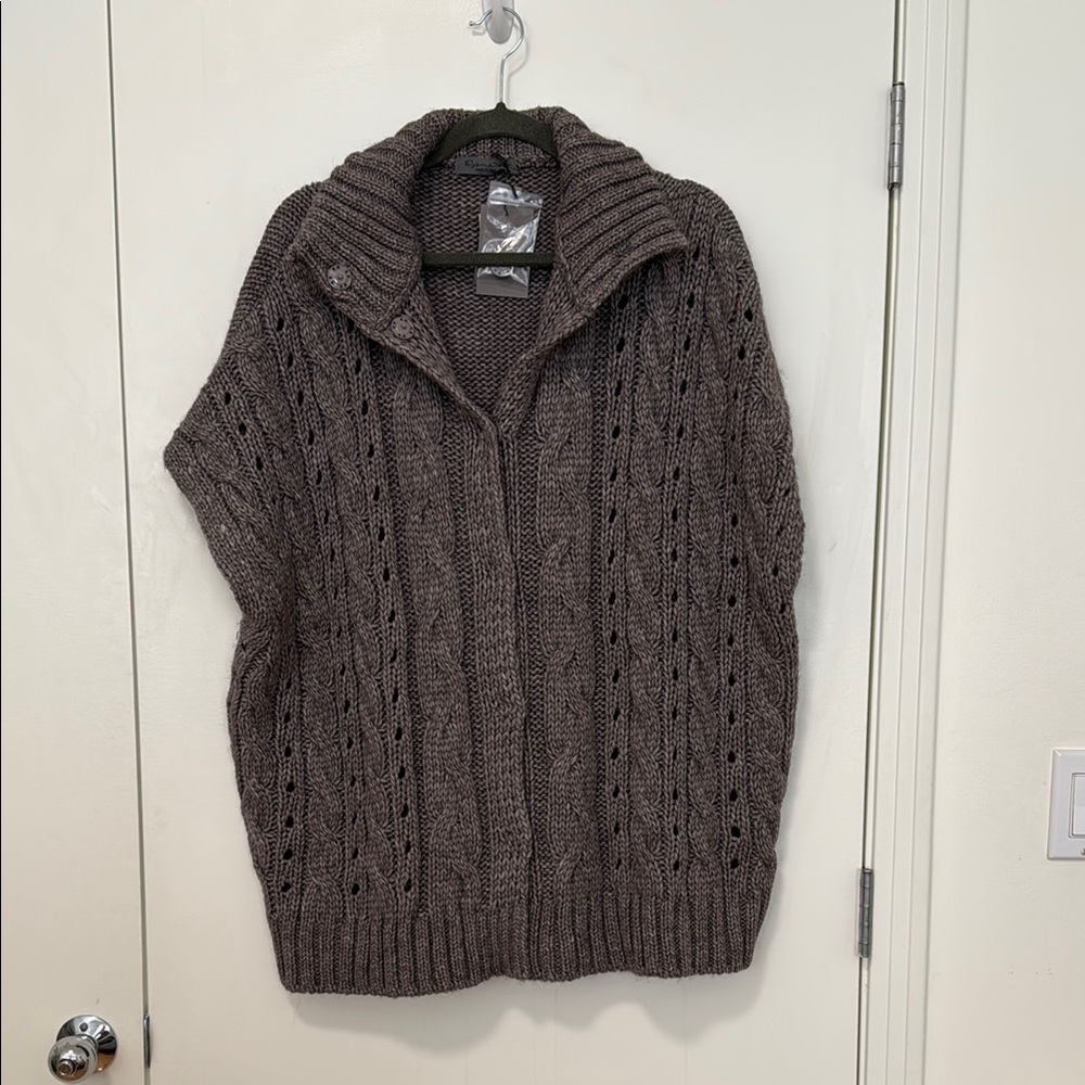 Chunky Knit Brown Cardigan